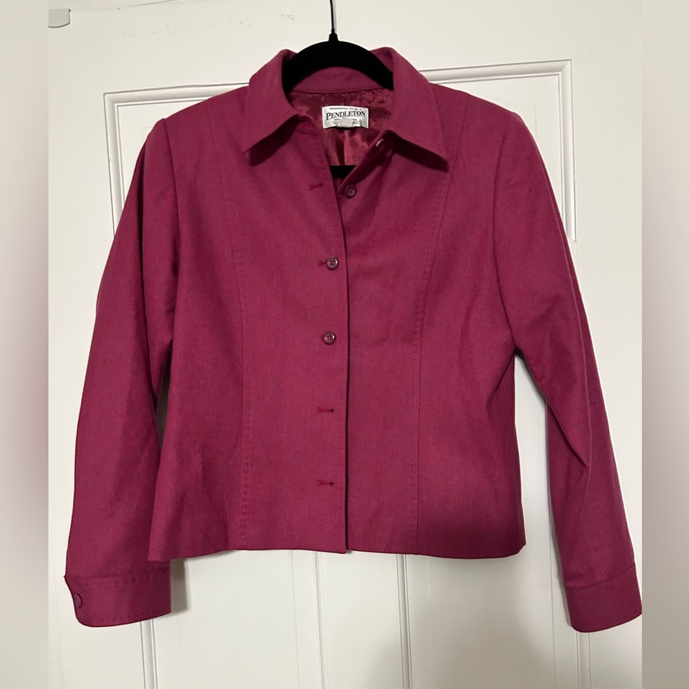 Pendleton Deep Magenta Wool blazer